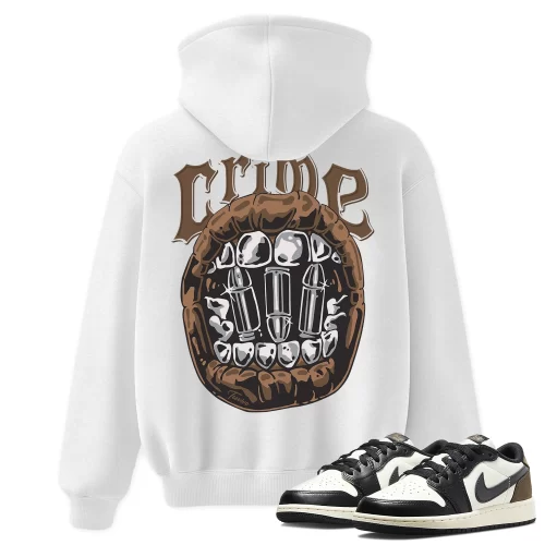 TeeVivo Hoodie Match Air Jordan 1 Retro Low OG Mocha Crime – Air Jordan 1 Hoodie, AJ1 Hoodie