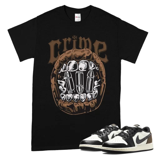 TeeVivo T-Shirt Match Air Jordan 1 Retro Low OG Mocha Crime – Air Jordan 1 Shirt, AJ1 Shirt