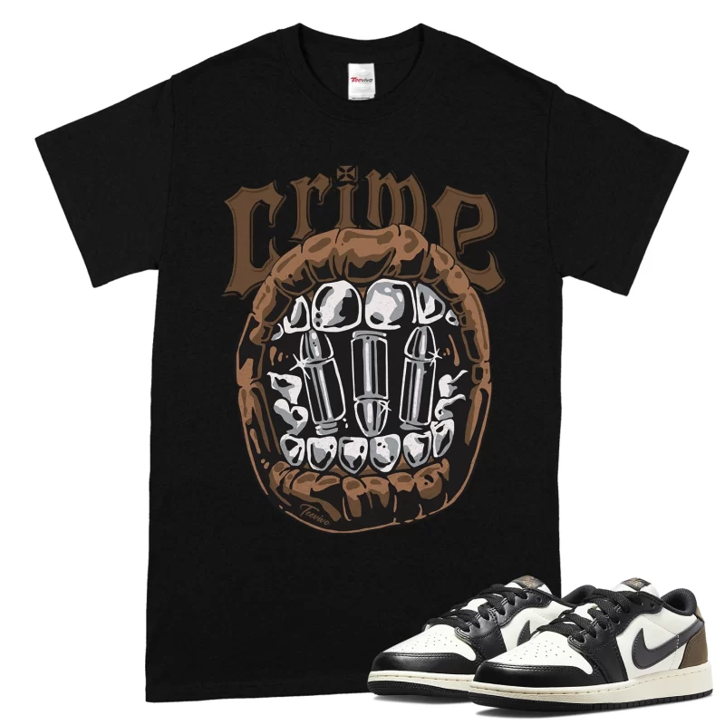 TeeVivo T-Shirt Match Air Jordan 1 Retro Low OG Mocha Crime – Air Jordan 1 Shirt, AJ1 Shirt