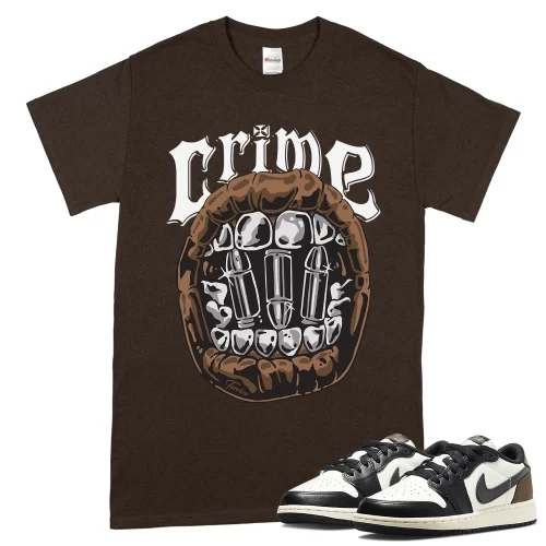 TeeVivo T-Shirt Match Air Jordan 1 Retro Low OG Mocha Crime – Air Jordan 1 Shirt, AJ1 Shirt