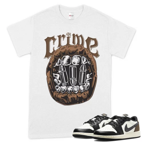 TeeVivo T-Shirt Match Air Jordan 1 Retro Low OG Mocha Crime – Air Jordan 1 Shirt, AJ1 Shirt