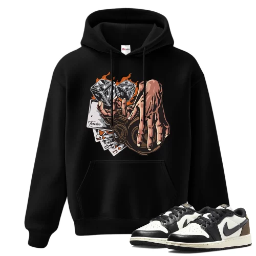 TeeVivo Hoodie Match Air Jordan 1 Retro Low OG Mocha Gambling – Air Jordan 1 Hoodie, AJ1 Hoodie