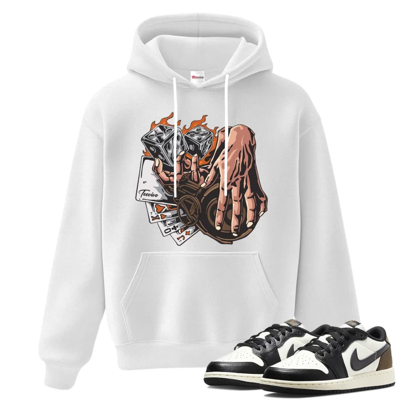 TeeVivo Hoodie Match Air Jordan 1 Retro Low OG Mocha Gambling – Air Jordan 1 Hoodie, AJ1 Hoodie
