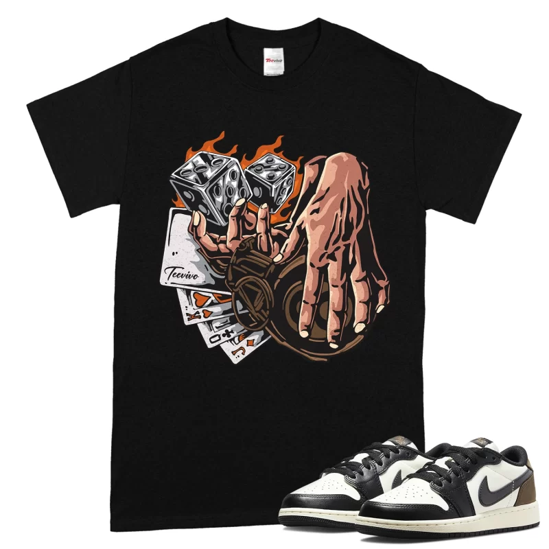 TeeVivo T-Shirt Match Air Jordan 1 Retro Low OG Mocha Gambling – Air Jordan 1 Shirt, AJ1 Shirt