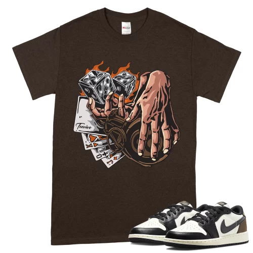 TeeVivo T-Shirt Match Air Jordan 1 Retro Low OG Mocha Gambling – Air Jordan 1 Shirt, AJ1 Shirt