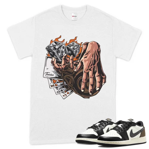 TeeVivo T-Shirt Match Air Jordan 1 Retro Low OG Mocha Gambling – Air Jordan 1 Shirt, AJ1 Shirt