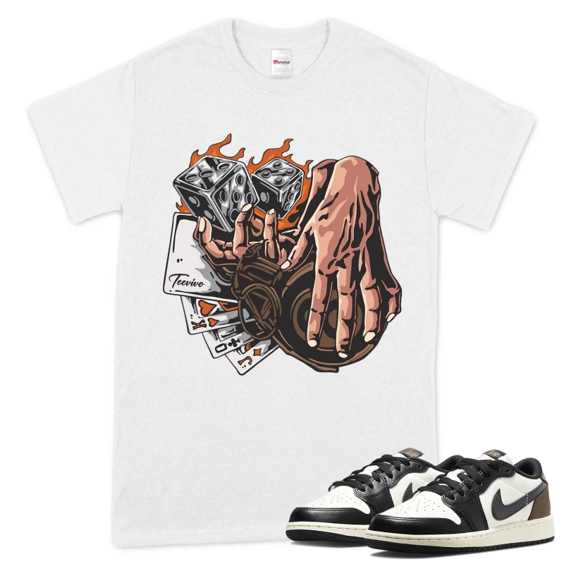 TeeVivo T-Shirt Match Air Jordan 1 Retro Low OG Mocha Gambling – Air Jordan 1 Shirt, AJ1 Shirt
