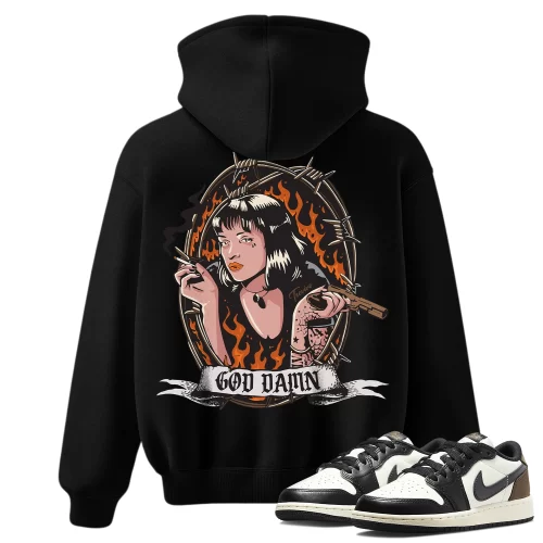 TeeVivo Hoodie Match Air Jordan 1 Retro Low OG Mocha God Daaamn – Air Jordan 1 Hoodie, AJ1 Hoodie