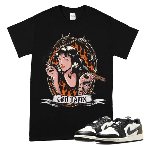 TeeVivo T-Shirt Match Air Jordan 1 Retro Low OG Mocha God Daaamn – Air Jordan 1 Shirt, AJ1 Shirt