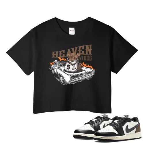 TeeVivo Crop Top Match Air Jordan 1 Retro Low OG Mocha Heaven vibes – Air Jordan 1 Crop Top, AJ1 Crop Top