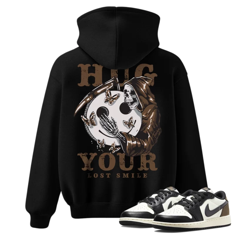 TeeVivo Hoodie Match Air Jordan 1 Retro Low OG Mocha Hug your lost smile – Air Jordan 1 Hoodie, AJ1 Hoodie