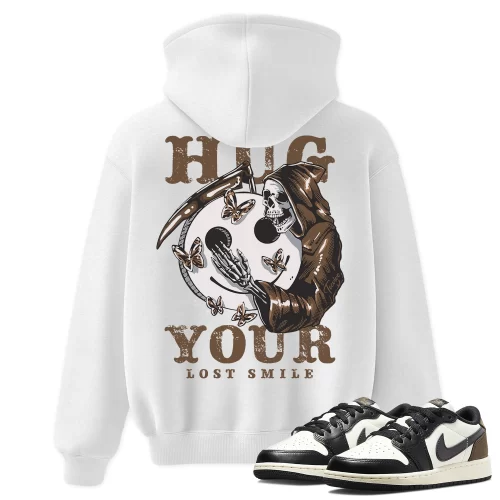 TeeVivo Hoodie Match Air Jordan 1 Retro Low OG Mocha Hug your lost smile – Air Jordan 1 Hoodie, AJ1 Hoodie