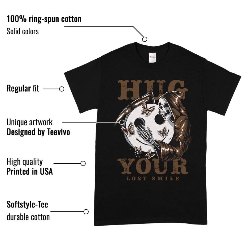 TeeVivo T-Shirt Match Air Jordan 1 Retro Low OG Mocha Hug your lost smile – Air Jordan 1 Shirt, AJ1 Shirt