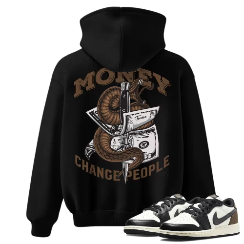 TeeVivo Hoodie Match Air Jordan 1 Retro Low OG Mocha Money change people – Air Jordan 1 Hoodie, AJ1 Hoodie