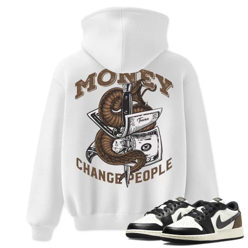TeeVivo Hoodie Match Air Jordan 1 Retro Low OG Mocha Money change people – Air Jordan 1 Hoodie, AJ1 Hoodie