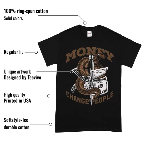 TeeVivo T-Shirt Match Air Jordan 1 Retro Low OG Mocha Money change people – Air Jordan 1 Shirt, AJ1 Shirt