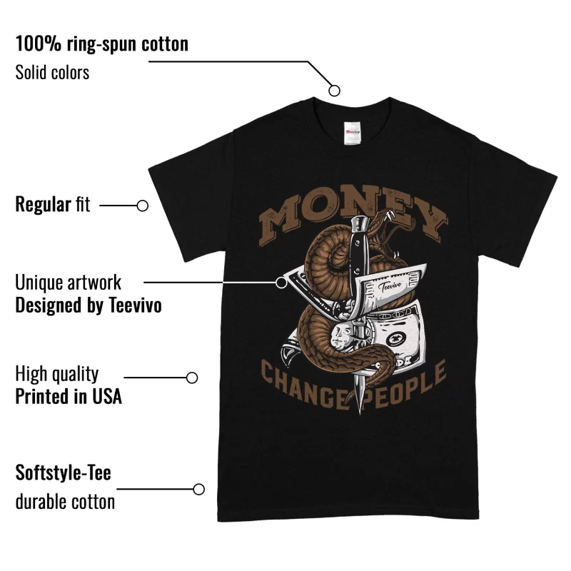 TeeVivo T-Shirt Match Air Jordan 1 Retro Low OG Mocha Money change people – Air Jordan 1 Shirt, AJ1 Shirt