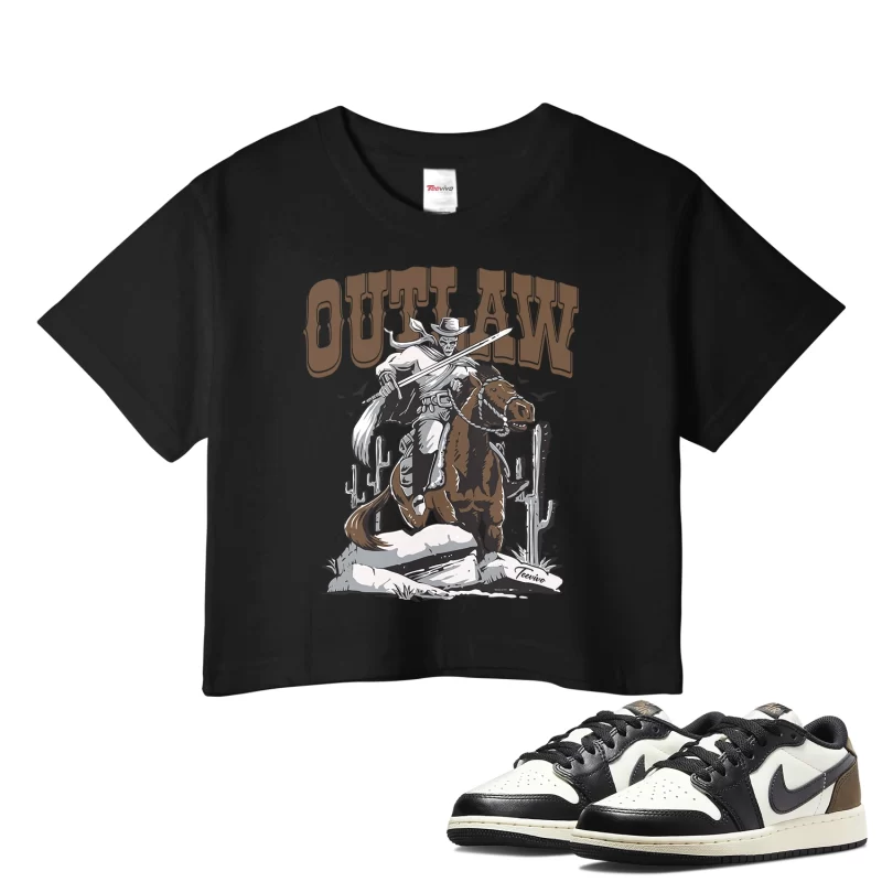 TeeVivo Crop Top Match Air Jordan 1 Retro Low OG Mocha Outlaw – Air Jordan 1 Crop Top, AJ1 Crop Top