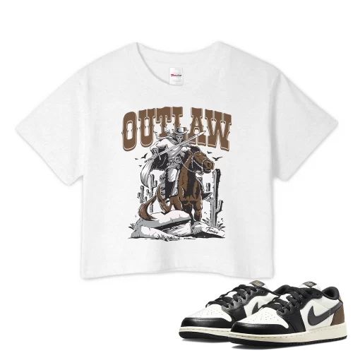 TeeVivo Crop Top Match Air Jordan 1 Retro Low OG Mocha Outlaw – Air Jordan 1 Crop Top, AJ1 Crop Top