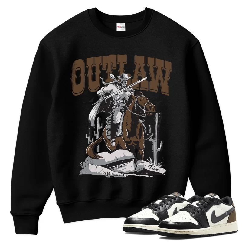 TeeVivo Sweatshirt Match Air Jordan 1 Retro Low OG Mocha Outlaw – Air Jordan 1 Sweatshirt, AJ1 Sweatshirt