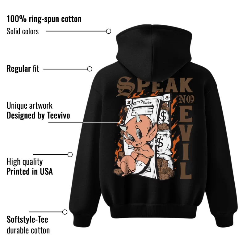 TeeVivo Hoodie Match Air Jordan 1 Retro Low OG Mocha Speak no evil – Air Jordan 1 Hoodie, AJ1 Hoodie