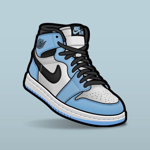 Match Air Jordan 1 High OG University Blue