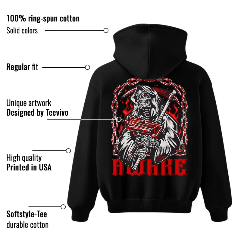 TeeVivo Hoodie Match Air Jordan 11 Retro Bred Velvet Awake – Air Jordan 11 Hoodie, AJ11 Hoodie