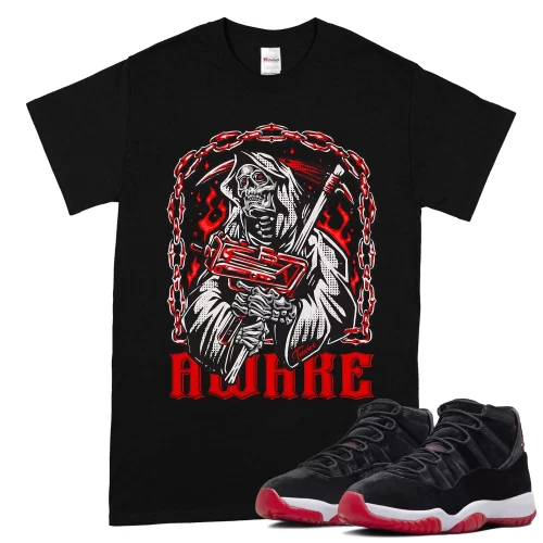 TeeVivo T-Shirt Match Air Jordan 11 Retro Bred Velvet Awake – Air Jordan 11 Shirt, AJ11 Shirt