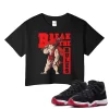 TeeVivo Crop Top Match Air Jordan 11 Retro Bred Velvet Break the rules – Air Jordan 11 Crop Top, AJ11 Crop Top