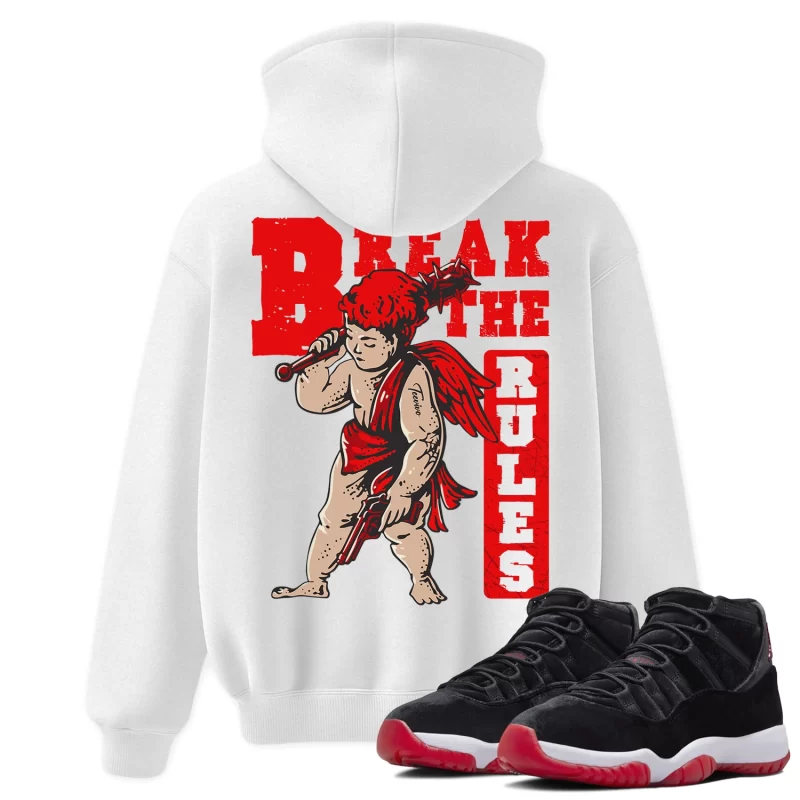 TeeVivo Hoodie Match Air Jordan 11 Retro Bred Velvet Break the rules – Air Jordan 11 Hoodie, AJ11 Hoodie