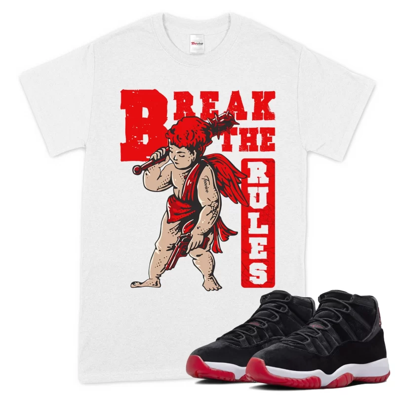 TeeVivo T-Shirt Match Air Jordan 11 Retro Bred Velvet Break the rules – Air Jordan 11 Shirt, AJ11 Shirt