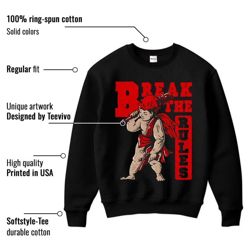 TeeVivo Sweatshirt Match Air Jordan 11 Retro Bred Velvet Break the rules – Air Jordan 11 Sweatshirt, AJ11 Sweatshirt
