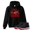 TeeVivo Hoodie Match Air Jordan 11 Retro Bred Velvet Burning the ground – Air Jordan 11 Hoodie, AJ11 Hoodie