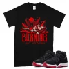 TeeVivo T-Shirt Match Air Jordan 11 Retro Bred Velvet Burning the ground – Air Jordan 11 Shirt, AJ11 Shirt