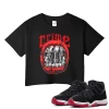 TeeVivo Crop Top Match Air Jordan 11 Retro Bred Velvet Crime – Air Jordan 11 Crop Top, AJ11 Crop Top