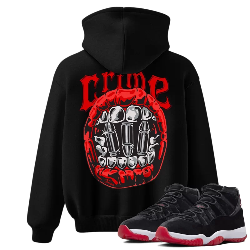 TeeVivo Hoodie Match Air Jordan 11 Retro Bred Velvet Crime – Air Jordan 11 Hoodie, AJ11 Hoodie