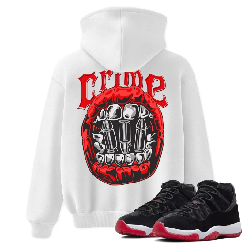 TeeVivo Hoodie Match Air Jordan 11 Retro Bred Velvet Crime – Air Jordan 11 Hoodie, AJ11 Hoodie