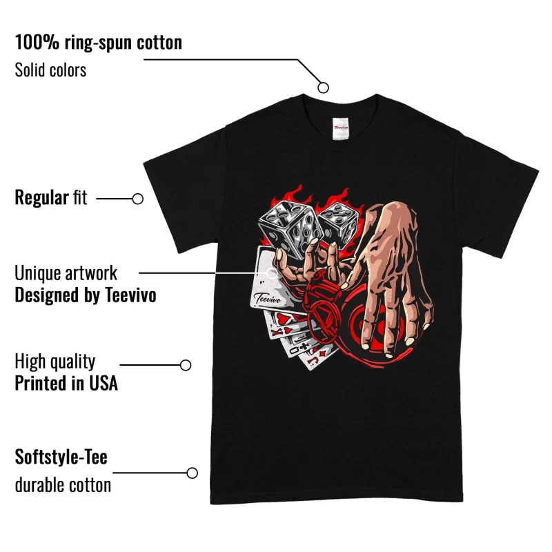 TeeVivo T-Shirt Match Air Jordan 11 Retro Bred Velvet Gambling – Air Jordan 11 Shirt, AJ11 Shirt