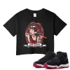 TeeVivo Crop Top Match Air Jordan 11 Retro Bred Velvet God Daaamn – Air Jordan 11 Crop Top, AJ11 Crop Top
