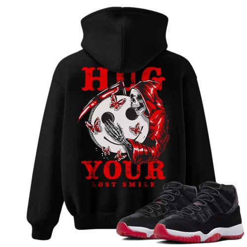 TeeVivo Hoodie Match Air Jordan 11 Retro Bred Velvet Hug your lost smile – Air Jordan 11 Hoodie, AJ11 Hoodie