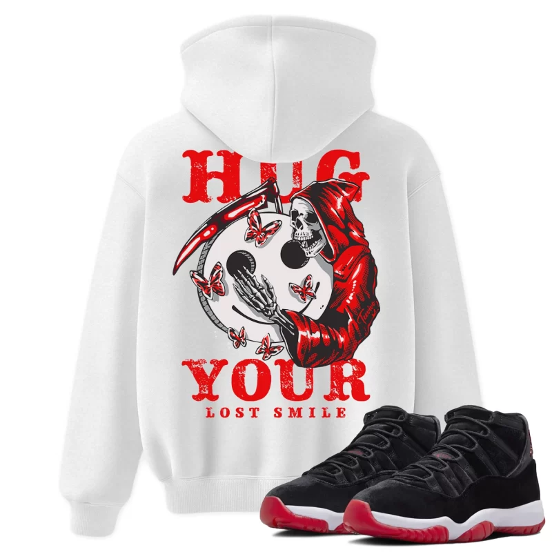 TeeVivo Hoodie Match Air Jordan 11 Retro Bred Velvet Hug your lost smile – Air Jordan 11 Hoodie, AJ11 Hoodie