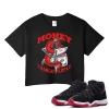 TeeVivo Crop Top Match Air Jordan 11 Retro Bred Velvet Money change people – Air Jordan 11 Crop Top, AJ11 Crop Top