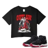 TeeVivo Crop Top Match Air Jordan 11 Retro Bred Velvet Outlaw – Air Jordan 11 Crop Top, AJ11 Crop Top