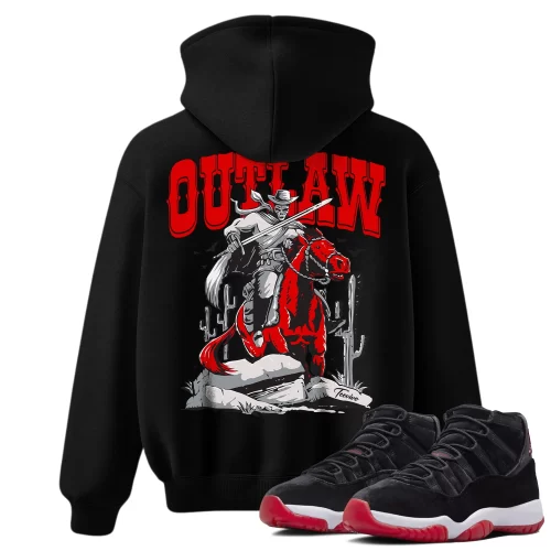 TeeVivo Hoodie Match Air Jordan 11 Retro Bred Velvet Outlaw – Air Jordan 11 Hoodie, AJ11 Hoodie
