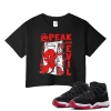 TeeVivo Crop Top Match Air Jordan 11 Retro Bred Velvet Speak no evil – Air Jordan 11 Crop Top, AJ11 Crop Top
