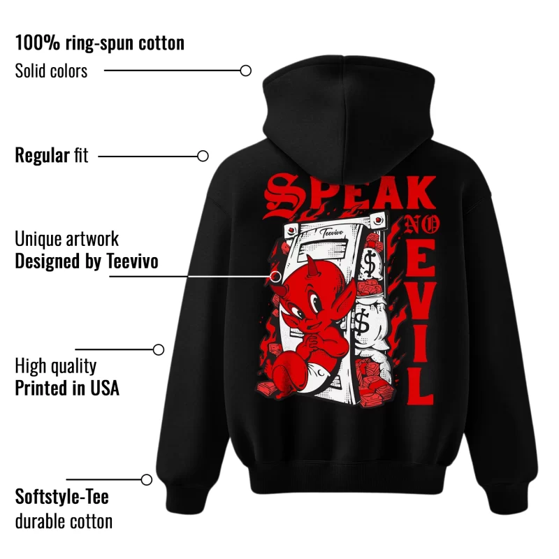 TeeVivo Hoodie Match Air Jordan 11 Retro Bred Velvet Speak no evil – Air Jordan 11 Hoodie, AJ11 Hoodie
