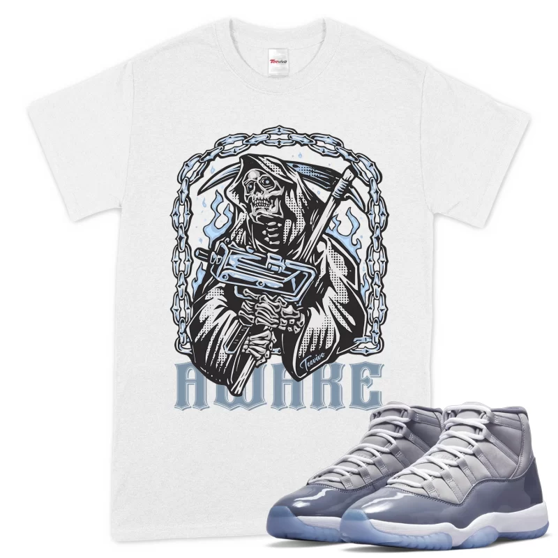 TeeVivo T-Shirt Match Air Jordan 11 Retro Cool Grey Awake – Air Jordan 11 Shirt, AJ11 Shirt