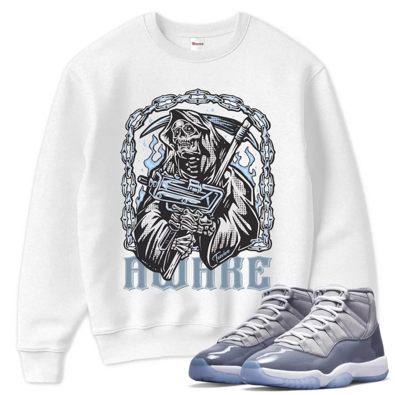 TeeVivo Sweatshirt Match Air Jordan 11 Retro Cool Grey Awake – Air Jordan 11 Sweatshirt, AJ11 Sweatshirt