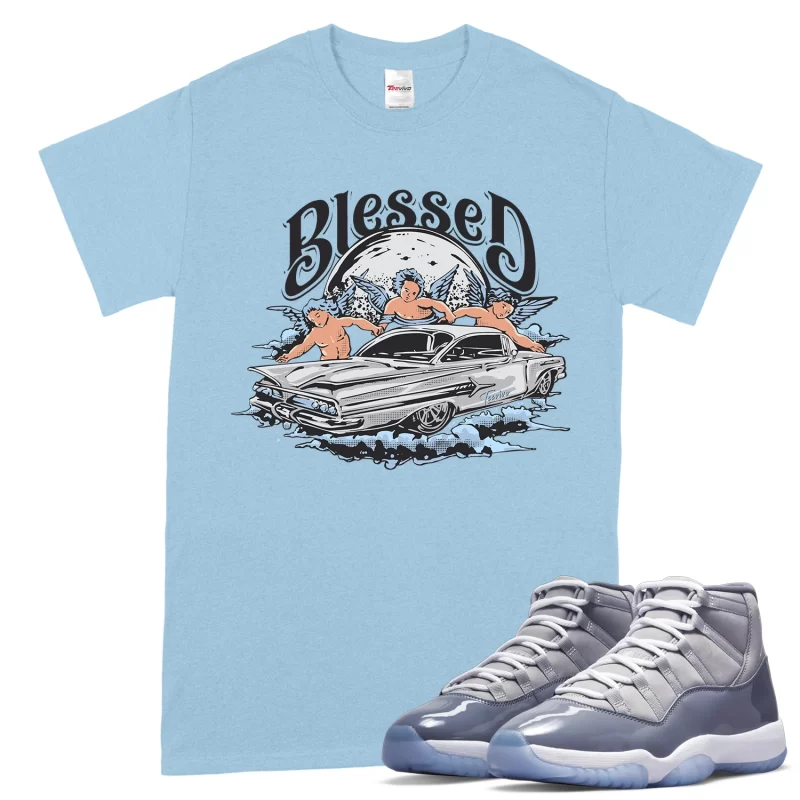 TeeVivo T-Shirt Match Air Jordan 11 Retro Cool Grey Blessed – Air Jordan 11 Shirt, AJ11 Shirt