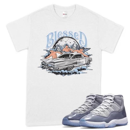 TeeVivo T-Shirt Match Air Jordan 11 Retro Cool Grey Blessed – Air Jordan 11 Shirt, AJ11 Shirt